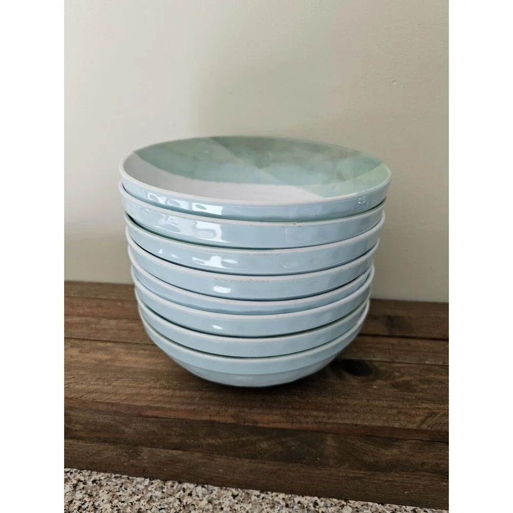 8 Nautica Home Melamine All Purpose Bowls Seafoam Blue Green